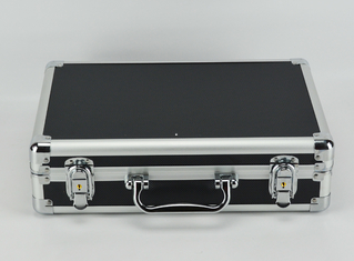 Black Professional Aluminum Tool Case For Carrying Tool Separated Lining
